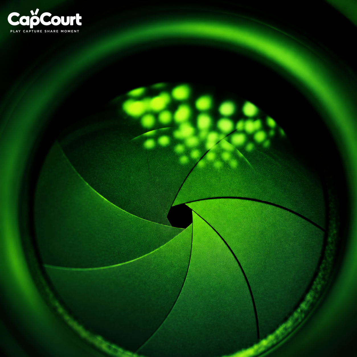 เลนส์กล้อง CapCourt ในโทนสีเขียว